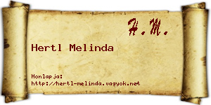 Hertl Melinda névjegykártya