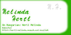 melinda hertl business card